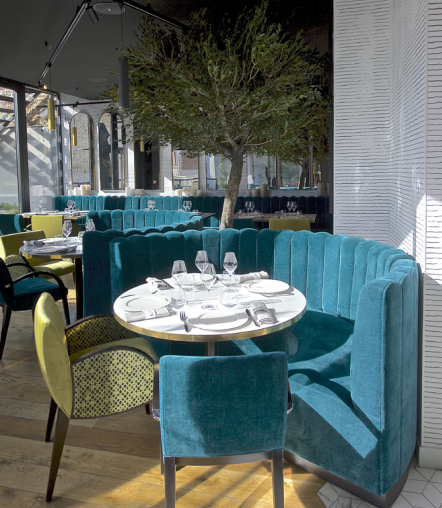 banquette bleu expo